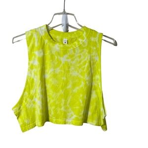 Lululemon All Yours Cropped Cotton Tank Top Tie Dye Size 10